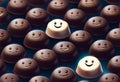 Delicious Chocolate & Vanilla Flavor Chocolate Bites Generative AI.