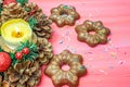 Delicious Christmas cookies . Royalty Free Stock Photo