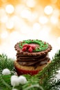 Delicious Christmas cupcake Royalty Free Stock Photo