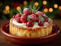a delicious Christmas dessert Royalty Free Stock Photo