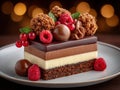 a delicious Christmas dessert Royalty Free Stock Photo