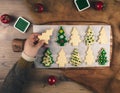 Delicious Christmas gingerbread cookies. Royalty Free Stock Photo