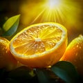 A delicious Citrus Slice close-up shot
