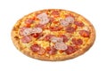 Delicious classic italian Pizza Pepperoni with sausages and cheese mozzarella