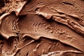 Delicious close up texture of chocolate scooped ice cream Royalty Free Stock Photo