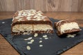 Delicious coconut and chocolate cake,