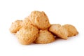 Delicious Coconut cookies isolated over a white background