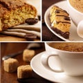 Delicious coffee. Collage Royalty Free Stock Photo