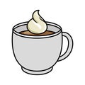 Delicious coffee drink isolated icon Royalty Free Stock Photo