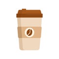 Delicious coffee paper cup icon isolated Royalty Free Stock Photo