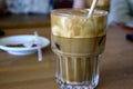 Fresh Greek freddo cappuccino iced coffee Royalty Free Stock Photo