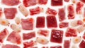 delicious cold meat jelly on white background