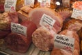 Delicious Coldcuts in Vancouvers Grandville Island Market Royalty Free Stock Photo