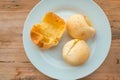 Delicious Colombian pastries for breakfast. Pandebono Royalty Free Stock Photo