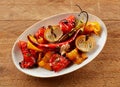 Delicious colorful hot spicy roast vegetables