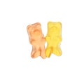Delicious colorful jelly bears on white Royalty Free Stock Photo