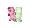 Delicious colorful jelly bears on white Royalty Free Stock Photo