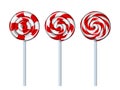 Delicious colorful lollipop collection