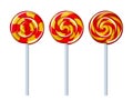 Delicious colorful lollipop collection