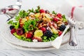 Delicious colorful salad for Christmas dinner