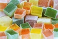 Delicious colorful Turkish delight.