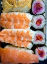Japanese sushi raw fish snacks Royalty Free Stock Photo