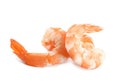 Delicious cooked peeled shrimps isolated