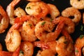 Delicious cooked shrimps on plate Royalty Free Stock Photo