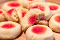 Delicious cookies baked with jam for an exquisite breakfast