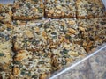 Delicious cookies with seeds and nuts Royalty Free Stock Photo