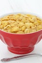 Delicious corn flakes breakfast Royalty Free Stock Photo