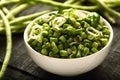 Delicious cow pea green beans stir fry. Royalty Free Stock Photo