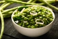 Delicious cow pea green beans stir fry. Royalty Free Stock Photo