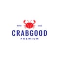 Delicious crabs seafood minimal logo design