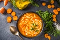 Delicious cream carrot soup