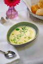 Delicious cream soup of asparagus.