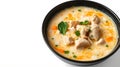 Creamy Chicken Soup in Bowl Royalty Free Stock Photo