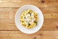 Delicious creamy Italian penne pasta starter Royalty Free Stock Photo