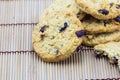 Delicious crisp oaty biscuits Royalty Free Stock Photo