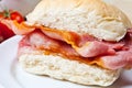 Delicious crispy bacon sandwich