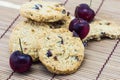 Delicious crispy oaty biscuits Royalty Free Stock Photo