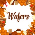 Delicious crispy wafers with delicious fillings promotional poster