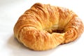 Delicious croissant isolated over white background.