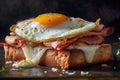 Delicious Croque Madame Food Photography AI Generated