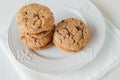 Delicious crumbly sandwich cookies Baci di Dama or Lady kisses with chocolate filling