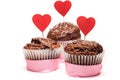 Delicious cupcake for Valentine Day close-up Royalty Free Stock Photo