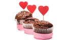 Delicious cupcake for Valentine Day close-up Royalty Free Stock Photo