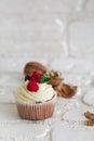 Delicious cupcakes with berries