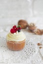 Delicious cupcakes with berries Royalty Free Stock Photo