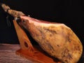 delicious cured Iberian ham ready to be consumed typical dry Spanish